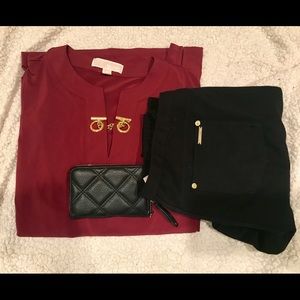 Michael Kors Medium Burgundy Merlot tunic /blouse